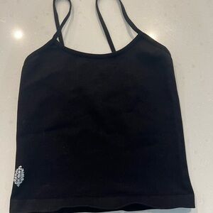 Free People Movement crop spaghetti strap tank. Mini-ribbed.